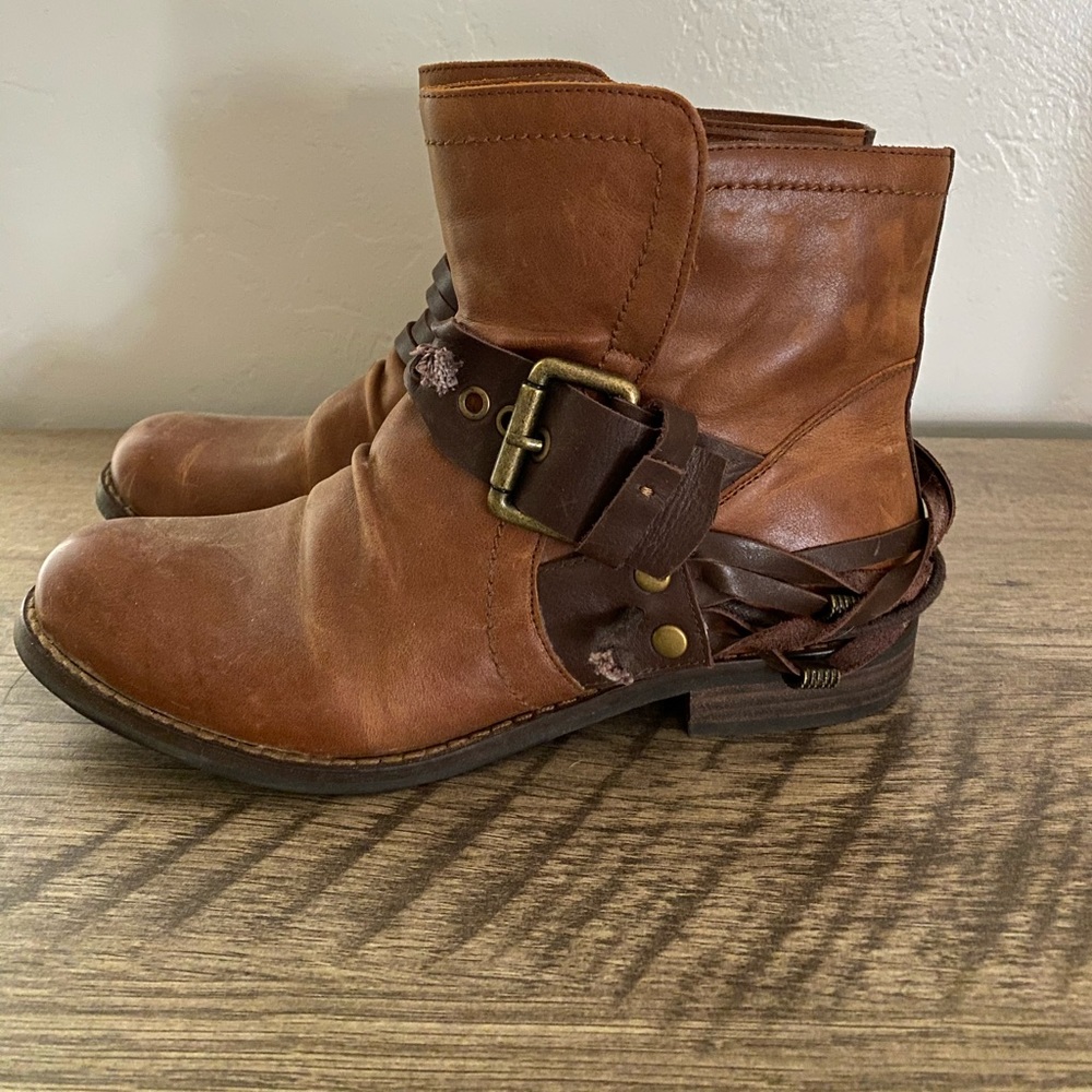 Distressed ankle boots